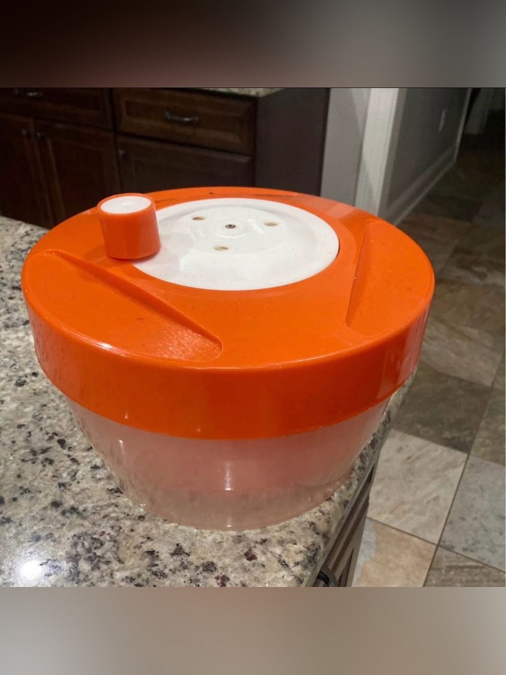 Triumph Orange salad spinner Vintage Good Condition